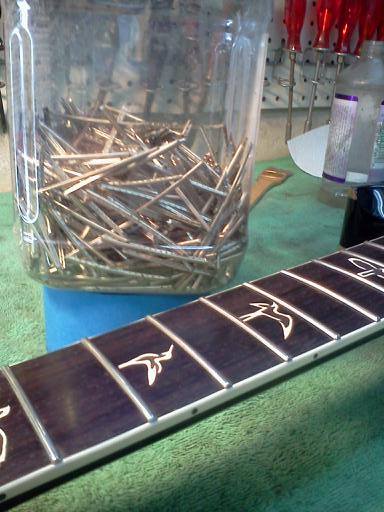 Re-fret of a PRS with Stainless Steel Frets